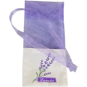 Sachet Bag，30 Pcs Empty Sachets Bag Lavender Sachet Bag Flower Printing Fragrance (Light Purple)