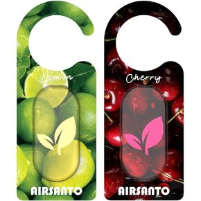 Home Fragrance Sachets for Drawers and Closets, Car Air Fresheners Long Lasting Essential Oil Scented Sachets Bags, Unique Potpourri Bags Closet Freshener (Pack of 2, Lemon & Cherry)
