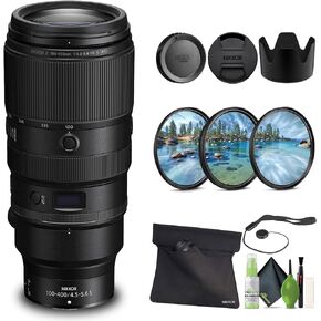 Nikon - NIKKOR Z 100-400mm f/4.5-5.6 VR S Super-Telephoto Lens for Z Series (20106) + Filter Kit + Cap Keeper + Cleaning Kit