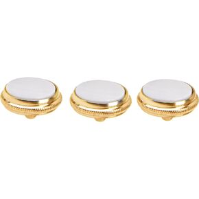 Gold White Shell Inlay Trumpet Finger Buttons for Trumpet Accessory Replacement 3 Pcs