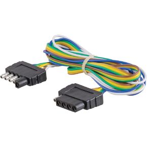 CURT 58550 Vehicle-Side and Trailer-Side 5-Pin Flat Wiring Harness with 72-Inch Wires
