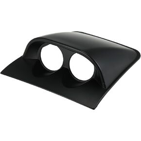 X AUTOHAUX 52mm 2" Dual Hole 2 Holes ABS Plastic Universal Console Dashboard Gauge Holder Dash Gauge Pod Car Meter Mount Bracket Dome Lip Instrument Panel Shell Black