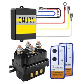 Winch Solenoid Relay 12V 250A Battery Disconnect Switch 2pcs 2000 Lbs -5000 Lbs Heavy Duty Contactor Switch for ATV UTV SUV Boats 4x4 Vehicles Trailers Trucks Mounted Crane