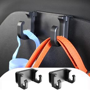2 Pack Car Seat Back Hooks for Tesla Model Y Model 3 Accessories 2023 2022 2021 2020 Must Have, Purse Hanger for Car Seat Headrest Hook for Purses And Bags Handbag Backpack Bag Holder Organizer