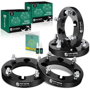 YHTAUTO 4x137mm to 4x156mm Wheel Adapters 1 inch Fits Bombardier, Can-Am, Kawasaki Models, Forged wheel adapters & spacers 1 inch with M12x1.5 Studs 110mm Hub Bore, Not Hubcentric, 2Pcs, Black in Kuwait