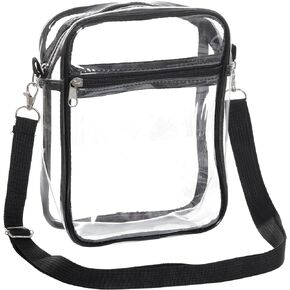 Clear Crossbody Bag Purse Bag Stadium Approved Clear PVC Bag for Women Sports Outdoor