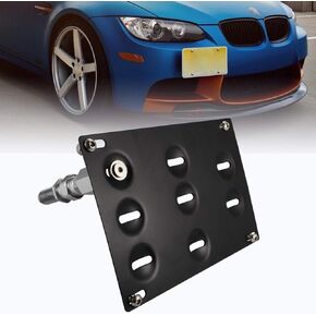 New Front Bumper Tow Hook Adapater License Plate Mounting Bracket Holder Compatible with BMW E39 E46 E90 E91 E92 E93 E70 E71 F10 F30 G30 1 3 4 5 Series X1 X3 X4 X5 X6