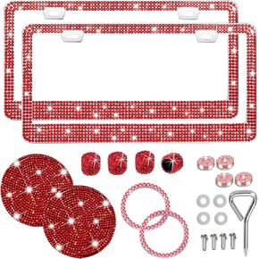 إطار لوحة ترخيص أسود بلينغ 2 حزمة إطار لوحة ترخيص حجر الراين إطار لوحة ترخيص السيارة إطار لوحة ترخيص سباركلي إطار لوحة ترخيص لامع مبهر إطار لوحة ترخيص عالمي يناسب السيارة الأمامية الخلفية in Kuwait