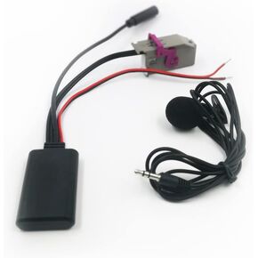 Bluetooth AUX Adapter Music MP3 Aux-in Audio Cable Microphone Handsfree Compatible with Audi A3 A4 A6 A8 TT R8 RNS-E 32Pin