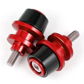 2PCS 8MM MOWOK SwingArm Sliders Spools Fits For S1000RR S1000 RR HP4 S1000XR S1000R Motorcycle CNC Swing Arm Stand Screw (Black)