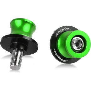 2pcs M8 NINJA Swingarm Spools,Motorcycle Swing Arm Spools Sliders fit Ninja 250 Ninja 400 Ninja Z400 2018-2022 Ninja 650 2017-2022 NINJA 1000SX 2020-2022(Green)