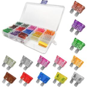 130 Pcs Car Standard Blade Fuse Assortment Kit (1/2/3/4/5/7.5/10/15/20/25/30/35/40A), Puller Tool Included, Well Organized, Fuse Replacement for Cars, SUVs, Vehicles, Boats, Motorbikes, Trucks