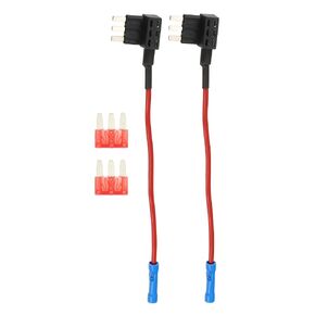 uxcell 1 Set Universal 2pcs Car Fuse Tap Add a Circuit Adapter 12V with 2pcs 10A Micro3 ATL Blade Type Fuse