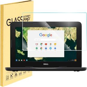Tempered Glass Screen Protector for 11.6 inch Dell Chromebook 11 3100 3120 3180 3181 5190 CB1C13, Dell Inspiron 11 3180 C3181 CB1C13 11.6 inch Laptop, 9H Hardness, Anti Fingerprint, Bubble Free