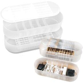 حالة تخزين منظم البطارية الشفاف مع صندوق منظم شاحن شفاف لـ AA-AAAA C D 9V منظم تخزين البطارية سلك شاحن الكابل in Kuwait