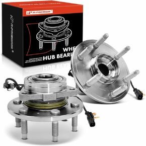 A-Premium Pair [2] Front Wheel Bearing and Hub Assembly Compatible with Chevy Silverado 1500 Suburban Tahoe GMC Sierra 1500 Yukon XL Cadillac Escalade XTS 4WD 4x4 Hub Bearing # 515160 6-Lug w/ABS