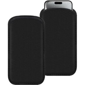 bvya 2 Pack Neoprene Cell Phone Sleeve Phone Pouch for Samsung Galaxy S4 Black