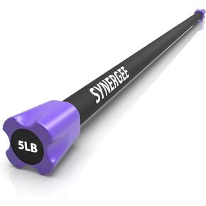 Synergee Workout Bar Weight Bar Combo Set - Multiple Weights Padded Weighted Bars – Body Toning Exercise Bar, Strength & Condition