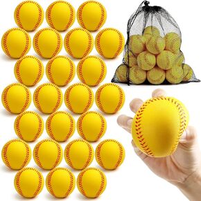 24 Pcs Foam Training Baseball Sports Soft Foam Baseball Teenager Practice