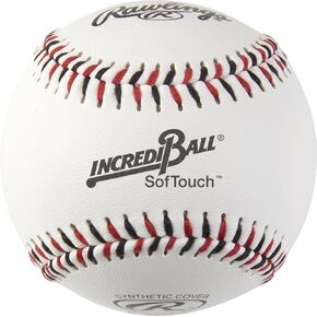 Rawlings | Incredi-Ball White Softstitch Baseballs | 9" | Cloth & Synthetic Leather Cover Options | 12 Count