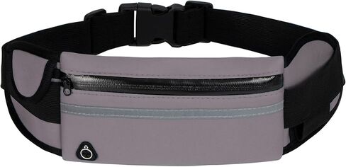 Running Belt Waist Packs,Workout Fanny Pack,Ultra Light Bounce Free Waist Pouch Fitness Workout Belt Sport Waist Pack for Women Men,Adjustable Waistband Bag for All Kinds of Phone (Grey) in Kuwait