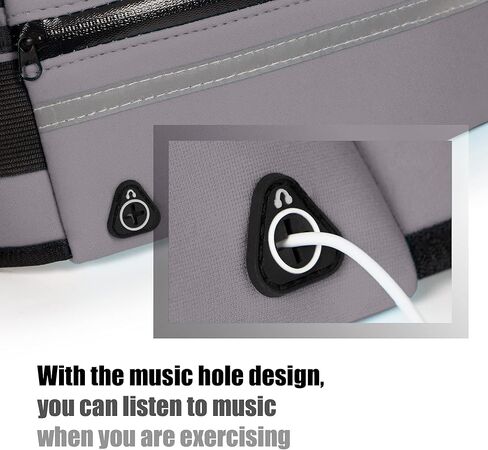 Running Belt Waist Packs,Workout Fanny Pack,Ultra Light Bounce Free Waist Pouch Fitness Workout Belt Sport Waist Pack for Women Men,Adjustable Waistband Bag for All Kinds of Phone (Grey) in Kuwait