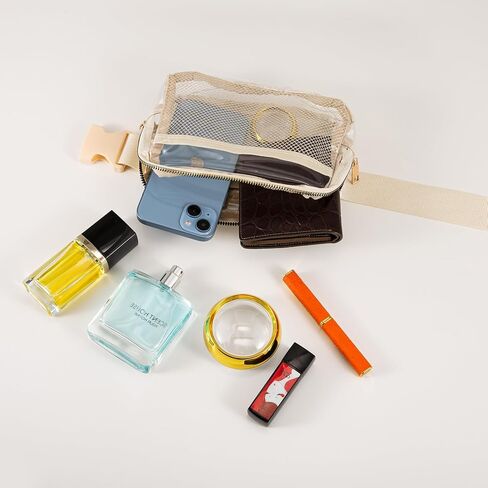 تمت الموافقة على ملعب فاني باك الشفاف، حقيبة حزام شفافة حقيبة خصر شفافة مع حزام قابل للتعديل للرجال والنساء والرياضات والتسوق والسفر والمشي لمسافات طويلة والجري والشاطئ والحفلات الموسيقية. in Kuwait