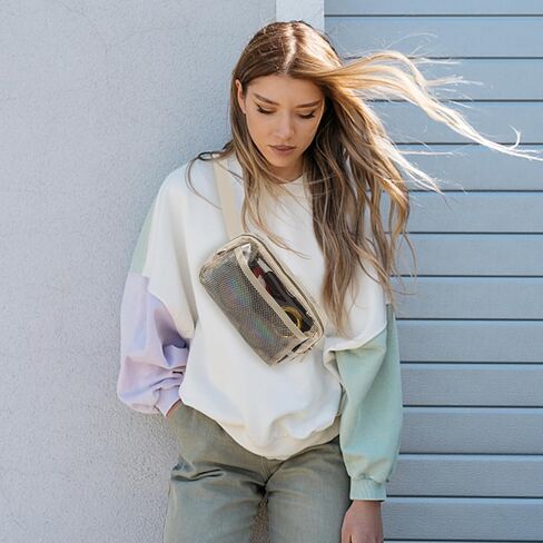 تمت الموافقة على ملعب فاني باك الشفاف، حقيبة حزام شفافة حقيبة خصر شفافة مع حزام قابل للتعديل للرجال والنساء والرياضات والتسوق والسفر والمشي لمسافات طويلة والجري والشاطئ والحفلات الموسيقية. in Kuwait