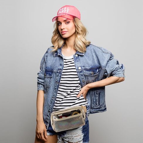 تمت الموافقة على ملعب فاني باك الشفاف، حقيبة حزام شفافة حقيبة خصر شفافة مع حزام قابل للتعديل للرجال والنساء والرياضات والتسوق والسفر والمشي لمسافات طويلة والجري والشاطئ والحفلات الموسيقية. in Kuwait