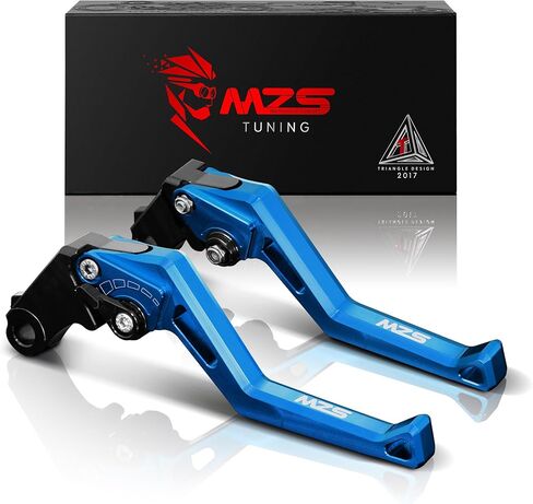 MZS عتلات فرامل قابض للدراجات النارية سوداء قصيرة قابلة للتعديل باستخدام الحاسب الآلي متوافقة مع GROM 14-23 | CBR250R 11-15 | CB300R قرد 18-22 | CBR300R CB300F 14-21 | CBR500R CB500F CB500X 13-21 in Kuwait