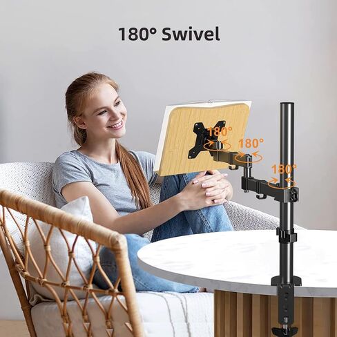 Bracwiser Bamboo Book Stand Height Adjustable with Clamp, Desktop Reading Mount Holder with Sturdy Page Clips 11x7.6 inch, MD7421TP006 in Saudi Arabia