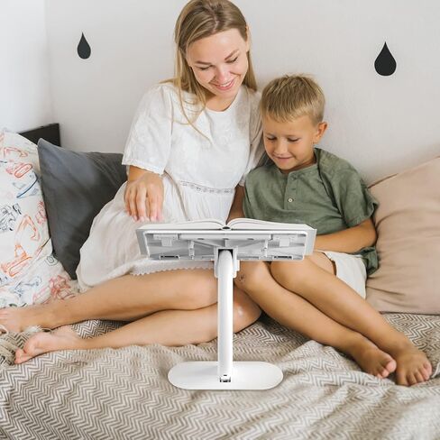 حامل قراءة الكتب من OATSBASF، حامل كتب قابل للتعديل بارتفاع مع مشبك كتب، حامل كتب للقراءة بدون استخدام اليدين، حامل كتب مريح صديق للأطفال، حامل قراءة كتب محمول لأريكة أرضية السرير in Kuwait