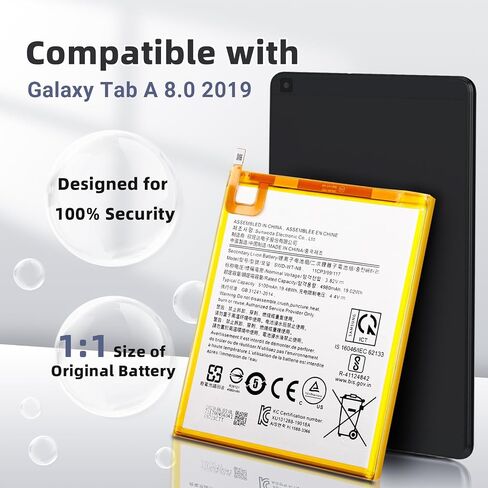 SWD-WT-N8 Replacement Battery Compatible with Galaxy Tab A 8.0 2019 SM-T290 SM-T295 SM-T295N with Toolkit… in Saudi Arabia