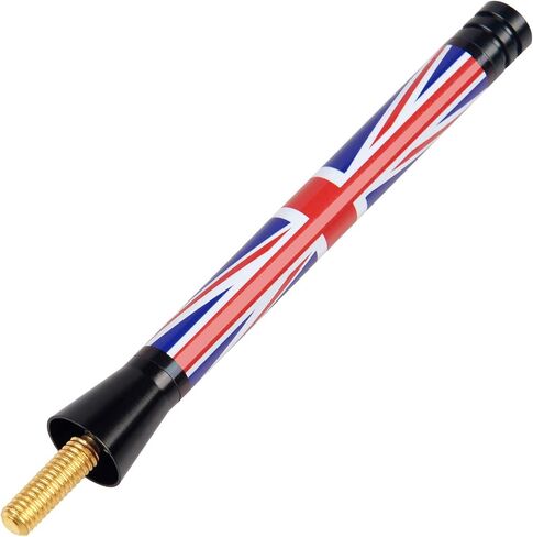 ONE250 Antenna, Compatible with MINI Cooper All Models - Will fit Any MINI Cooper, Cooper S, Convertible, Countryman, Clubman, Coupe or Roadster (Black/White Union Jack UK Flag) in Kuwait
