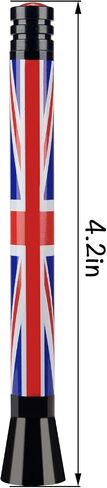 ONE250 Antenna, Compatible with MINI Cooper All Models - Will fit Any MINI Cooper, Cooper S, Convertible, Countryman, Clubman, Coupe or Roadster (Black/White Union Jack UK Flag) in Kuwait
