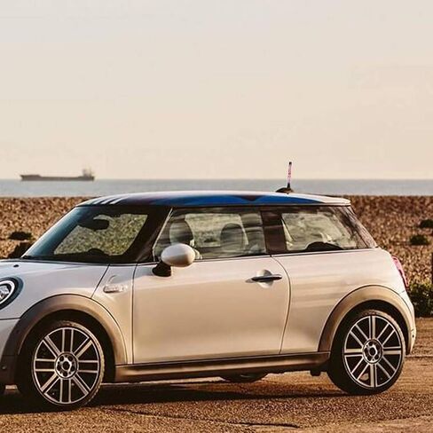 ONE250 Antenna, Compatible with MINI Cooper All Models - Will fit Any MINI Cooper, Cooper S, Convertible, Countryman, Clubman, Coupe or Roadster (Black/White Union Jack UK Flag) in Kuwait