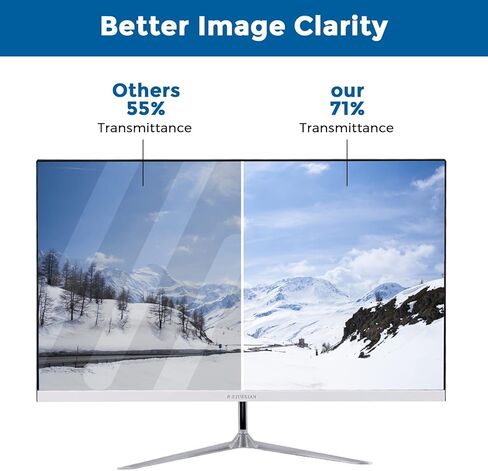 فلتر شاشة خصوصية للكمبيوتر مقاس 32.0 بوصة - لشاشات الكمبيوتر العريضة 16:9 واقي شاشة مضاد للوهج ومضاد للضوء الأزرق ومضاد للخدش، 27 7/8 بوصة × 15 11/16 بوصة، أسود شفاف، 32 بوصة in Kuwait