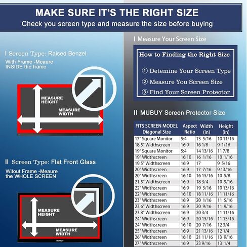 2 Pack 27" Anti Glare Matte Screen Protector for Sceptre/LG/Dell/HP/Acer/ViewSonic/ASUS/Aoc/Samsung/KOORUI/InnoView/CRUA/BenQ/SANSUI Diagonal 27" 16:9 LED PC Screen Gaming Monitor (23.5" x 13.3" / W x H) in Saudi Arabia