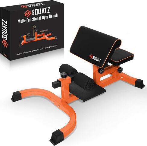 آلة القرفصاء SQUATZ Sissy - مقعد قرفصاء قابل للطي لمحطة التمارين الرياضية المنزلية وتمارين الساق، مصمم لتدريب عضلات البطن والفخذين والأرداف، معدات متعددة الوظائف للياقة البدنية والتدريب in Saudi Arabia