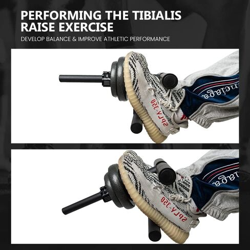 Tib Bar, Tibia Dorsi Calf Raise Machine, Professional Tibialis Trainer for Strength Training Calves/Shins/Ankles and Ripping Lower Leg Muscles,Fit 1" Weight Plates - All Shoe Sizes for Men/Women in Kuwait