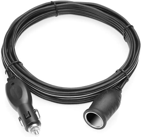 BESTEK 12.1ft / 3.7m 12V 24V Cigarette Lighter Extension Cord, 12AWG Heavy Duty Cigarette Lighter Cable with Cigarette Lighter Plug Socket (Black) in Saudi Arabia