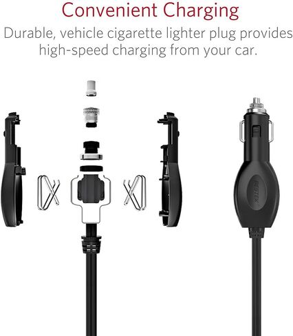 BESTEK 12.1ft / 3.7m 12V 24V Cigarette Lighter Extension Cord, 12AWG Heavy Duty Cigarette Lighter Cable with Cigarette Lighter Plug Socket (Black) in Saudi Arabia