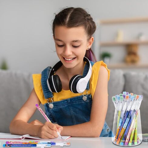 Kolewo4ever 48pcs HB Bible Verses Pencils Religious Multipoint Pencil Multicolor Non- Sharpening Stackable Pencils Religious Pencils Christian pencils Sunday School Gifts in Saudi Arabia