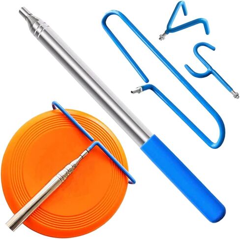 مسترد قرص الجولف، مسترد عمود القرص المتداخل المحمول القابل للتمديد، أداة انتزاع 3 في 1 مع خطاف يمتد إلى 16 قدمًا للرياضات الخارجية in Kuwait