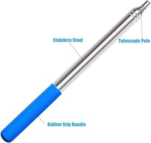 مسترد قرص الجولف، مسترد عمود القرص المتداخل المحمول القابل للتمديد، أداة انتزاع 3 في 1 مع خطاف يمتد إلى 16 قدمًا للرياضات الخارجية in Kuwait