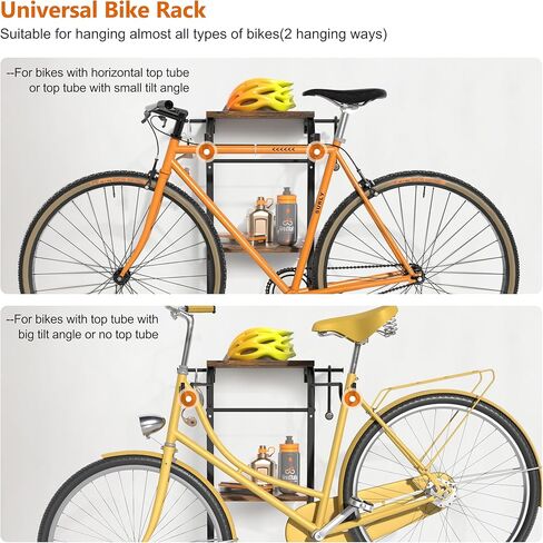 Bike Rack Garage Storage,Vertical Bike Stand Floor,Indoor Bike Storage Hanging Hooks,Bike Hangers Wall Mount,Upright Bicycle Stand Bike Holder Nook for Bike Accessories for Mountain,MTB,Hybrid Bikes in Kuwait