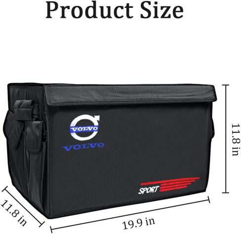 for Volvo S60 V60 S90 V90 XC40 XC60 XC90 Car Trunk Organizer, Waterproof Foldable Portable Multipurpose Storage Box, Tool Grocery Bag Organizer (WEWSND-9) in Kuwait