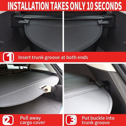 Marretoo for Hyundai Tucson Cargo Cover 2016 2017 2018 2019 2020 2021 لملحقات Hyundai Tucson غطاء صندوق السيارة الأسود القابل للسحب غطاء درع الأمان in Kuwait