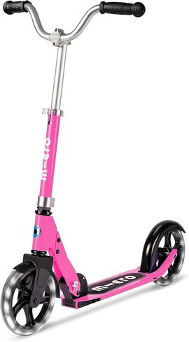 Micro Kickboard - Micro Cruiser LED - Two Wheeled, Fold-to-Carry Swiss-Designed Micro Scooter for Kids with Smooth Gliding Light-Up, Large Wheels for Ages 6+ in Saudi Arabia