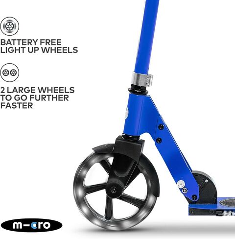 Micro Kickboard - Micro Cruiser LED - Two Wheeled, Fold-to-Carry Swiss-Designed Micro Scooter for Kids with Smooth Gliding Light-Up, Large Wheels for Ages 6+ in Saudi Arabia